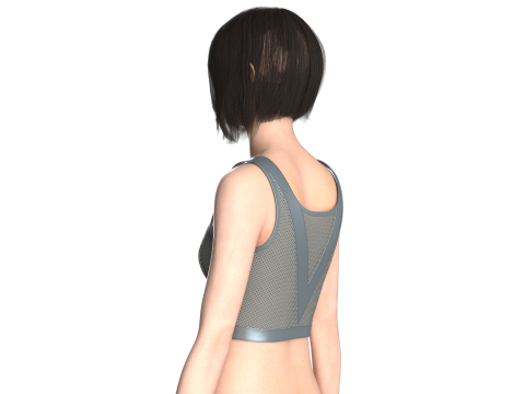 Girls Bralette Tops - Mesh Modello 3D