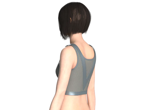 Girls Bralette Tops - Mesh 3D Model