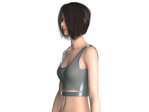 Girls Bralette Tops - Mesh Modello 3D