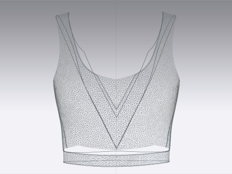 Girls Bralette Tops - Mesh Modello 3D