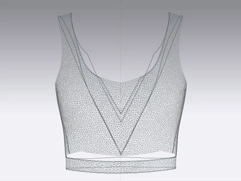 Girls Bralette Tops - Mesh 3D Model