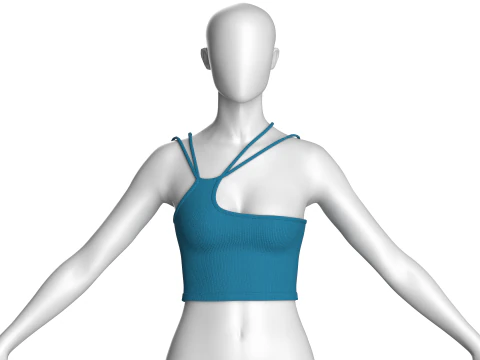 Модный топ без косточек для девочек 3D Модель