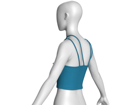 Girls Fashion Bralette Top Modèle 3D