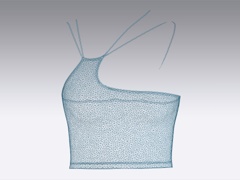 Girls Fashion Bralette Top Modèle 3D