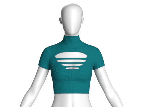 Модный укороченный топ для девочек 3D Модель