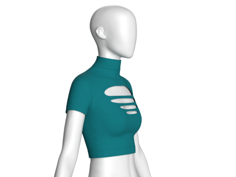 Girls Fashion Crop Top 3Dモデル