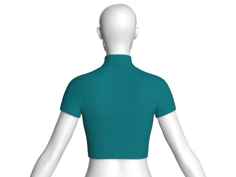 Girls Fashion Crop Top 3Dモデル