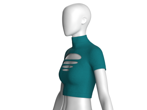 Girls Fashion Crop Top 3Dモデル