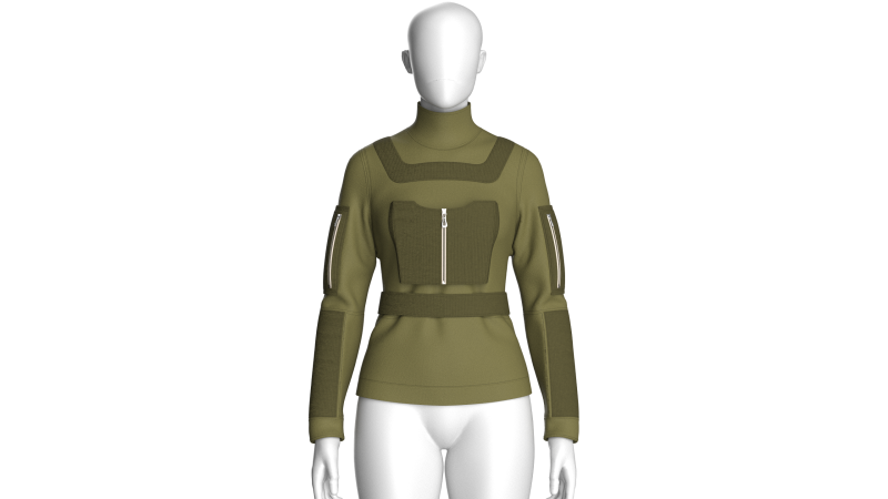 Girls Fashion Jacket 3D Model .c4d .max .obj .3ds .fbx .stl .blend 