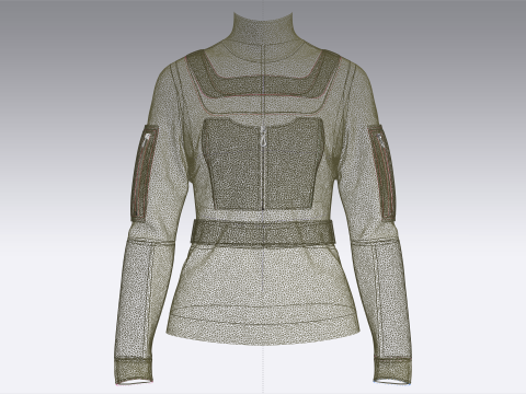 Girls Fashion Jacket 3D Model