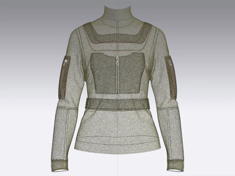Girls Fashion Jacket 3D Model