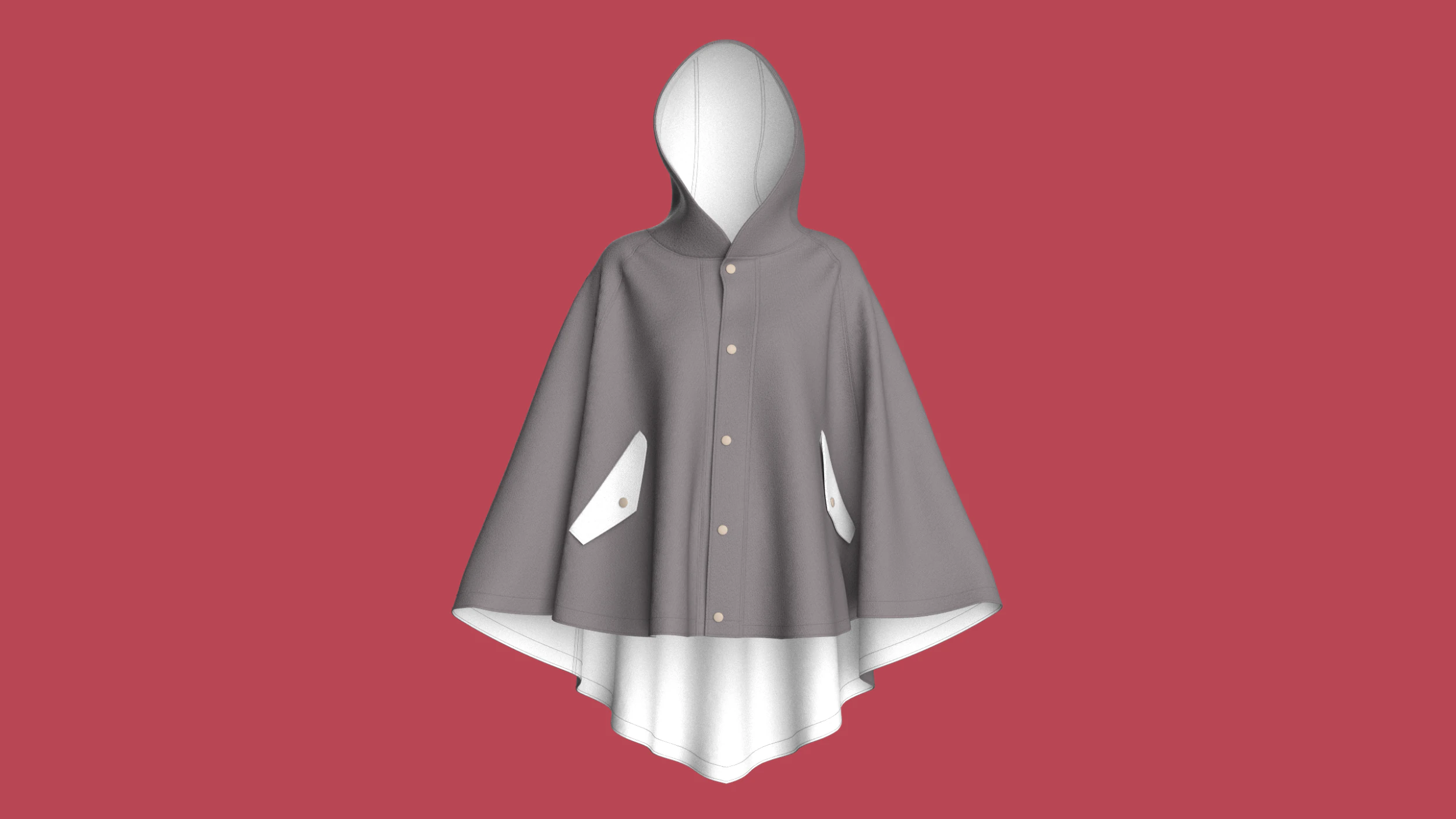Girls Midi Hoody Dress 3D Model .c4d .max .obj .3ds .fbx .stl .blend 