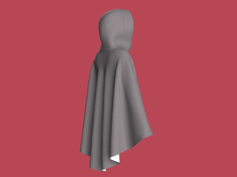 Girls Midi Hoody Dress 3Dモデル