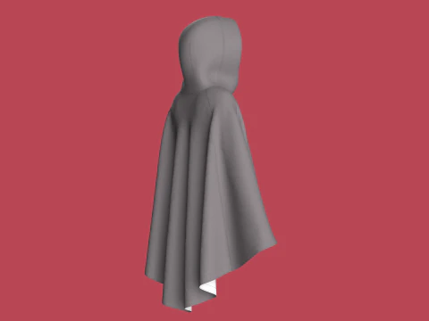 Girls Midi Hoody Dress 3D Model