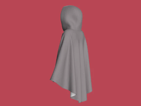 Girls Midi Hoody Dress 3D Model