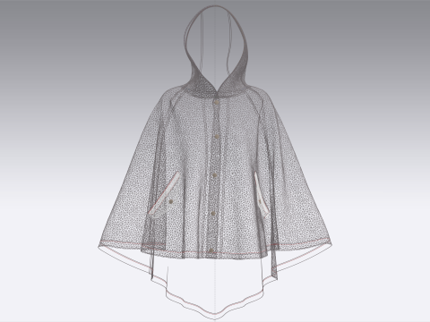 Girls Midi Hoody Dress 3Dモデル