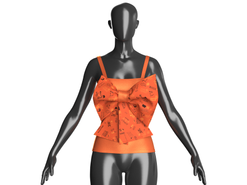 Girls Party Dress - Shorts 3D Model