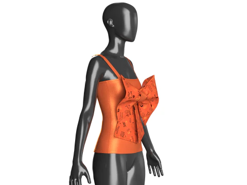 Girls Party Dress - Shorts 3D Model