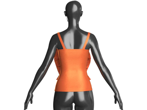 Girls Party Dress - Shorts 3D Model