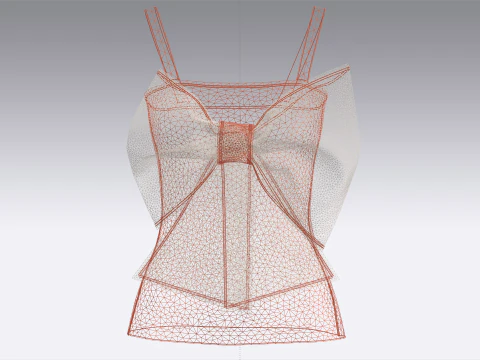 Girls Party Dress - Shorts 3D Model
