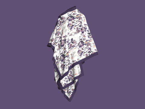 Girls Printed Midi Dress V2 Modelo 3D