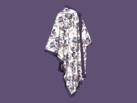 Girls Printed Midi Dress V2 Modelo 3D