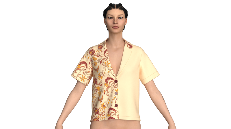 Girls Printed Short Shirt 3D 模型 .c4d .max .obj .3ds .fbx .stl .blend