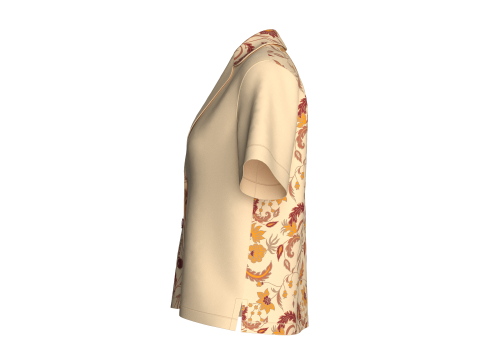 Girls Printed Short Shirt 3D 模型