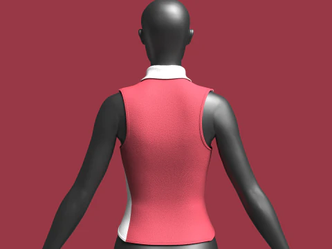 Girls Sleeveless Party Tops 3D Model