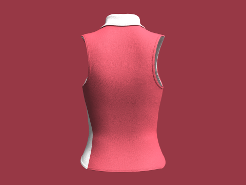 Girls Sleeveless Party Tops 3D Model