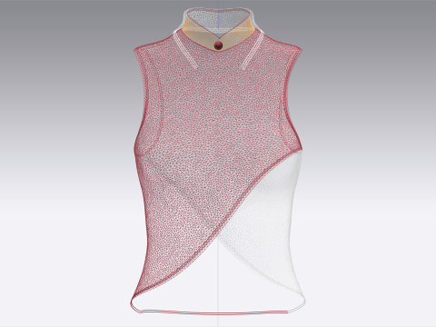Girls Sleeveless Party Tops 3D Model
