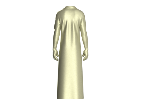 Men Long Jacket 3D Model