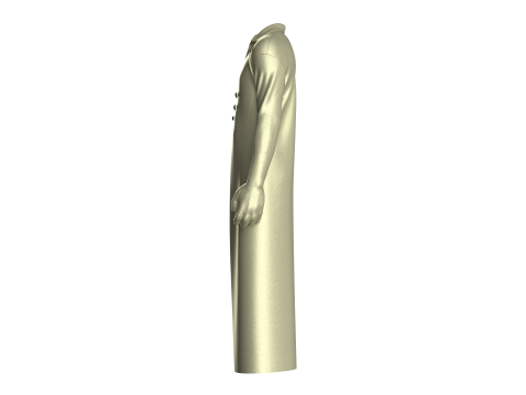 Men Long Jacket 3D Model