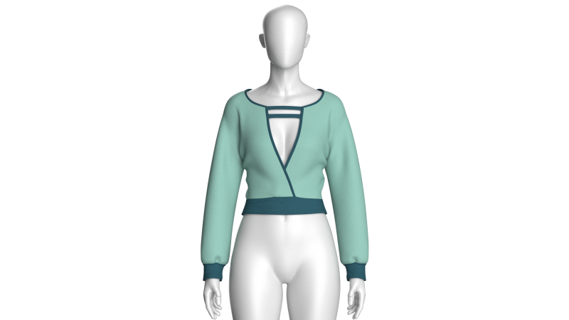 Girls Blouse Top Modello 3D .c4d .max .obj .3ds .fbx .stl .blend