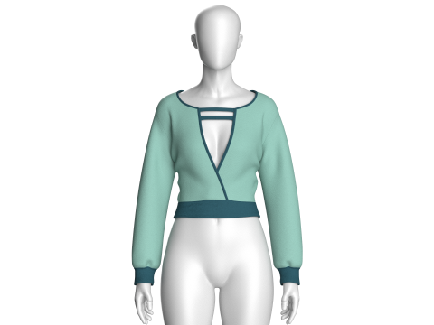 Girls Blouse Top Modelo 3D