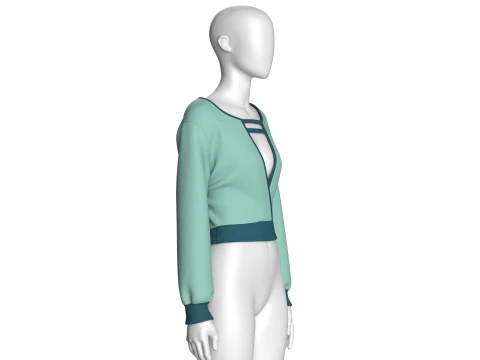 Girls Blouse Top 3D Model