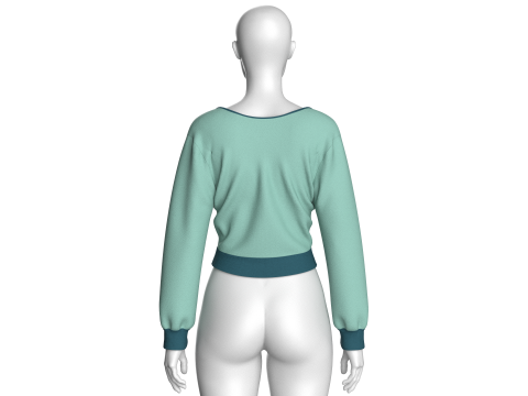 Girls Blouse Top Modello 3D