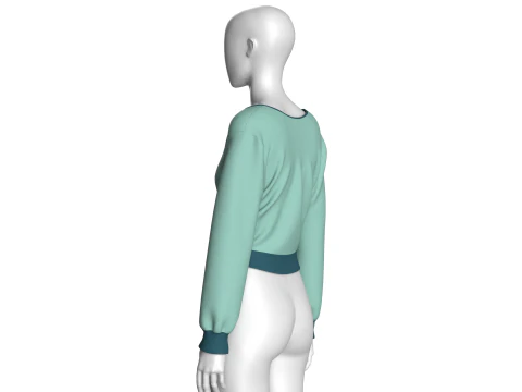 Girls Blouse Top 3D Model