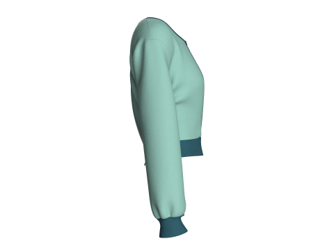 Girls Blouse Top Modello 3D