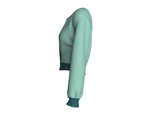 Girls Blouse Top Modello 3D