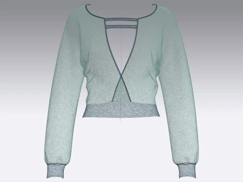 Girls Blouse Top 3D Model