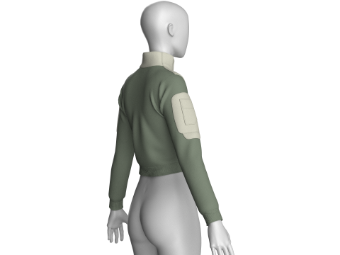Girls Fashion Crop Jacket 3D Model