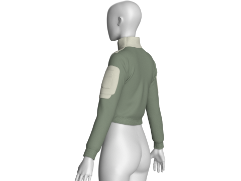 Girls Fashion Crop Jacket 3D Model
