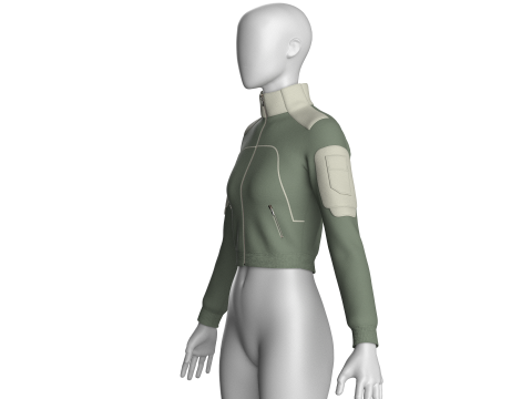 Girls Fashion Crop Jacket Model 3D