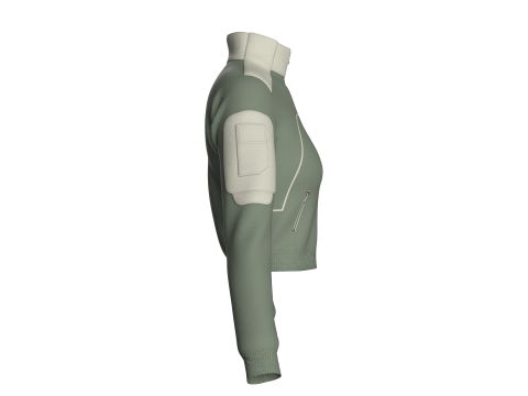 Girls Fashion Crop Jacket Model 3D