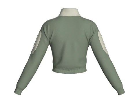 Girls Fashion Crop Jacket 3D Model