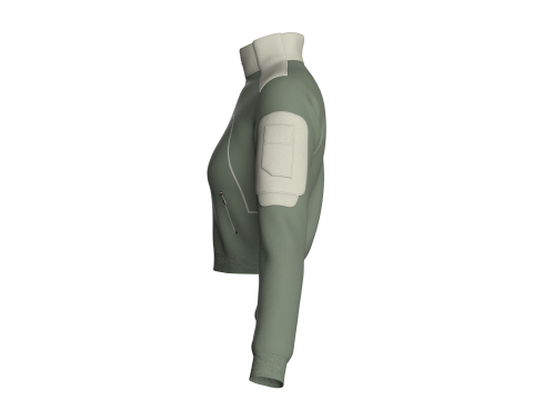 Girls Fashion Crop Jacket 3D Model