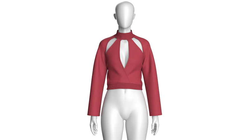 Girls Fashion Crop Top V2 Modello 3D .c4d .max .obj .3ds .fbx .stl .blend