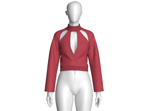 Girls Fashion Crop Top V2 Modelo 3D