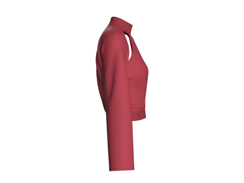 Girls Fashion Crop Top V2 Modello 3D
